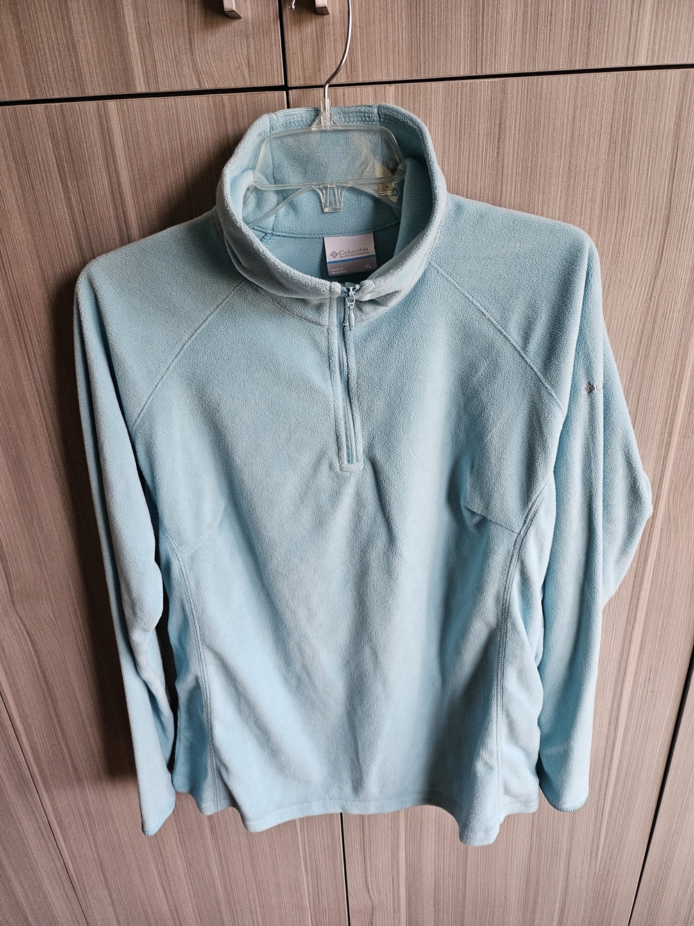 Columbia Men’s Light Blue Quarter-Zip Fleece Pullover